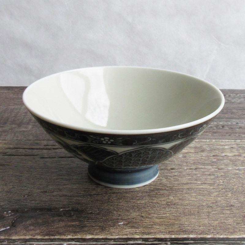 茶碗 ご飯茶碗 和食器 日本製 美濃焼 大きめサイズ 黒色 昭和レトロ