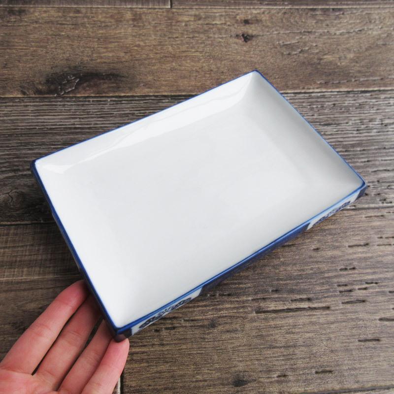 長角皿 21cm 刺身皿 焼き物皿 和食器 スクエア お刺身 天ぷら 焼魚