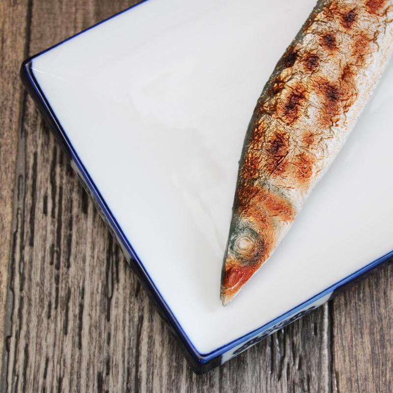 長角皿 21cm 刺身皿 焼き物皿 和食器 スクエア お刺身 天ぷら 焼魚