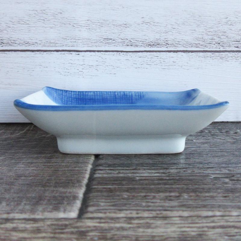 小皿 9.4cm 和食器 醤油皿 ブルー 染付 お刺身 珍味 漬物皿 たれ皿