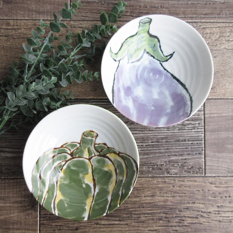 深皿 浅鉢 美濃焼 和食器 野菜 かぼちゃ なす 煮物 お惣菜 和食 煮魚