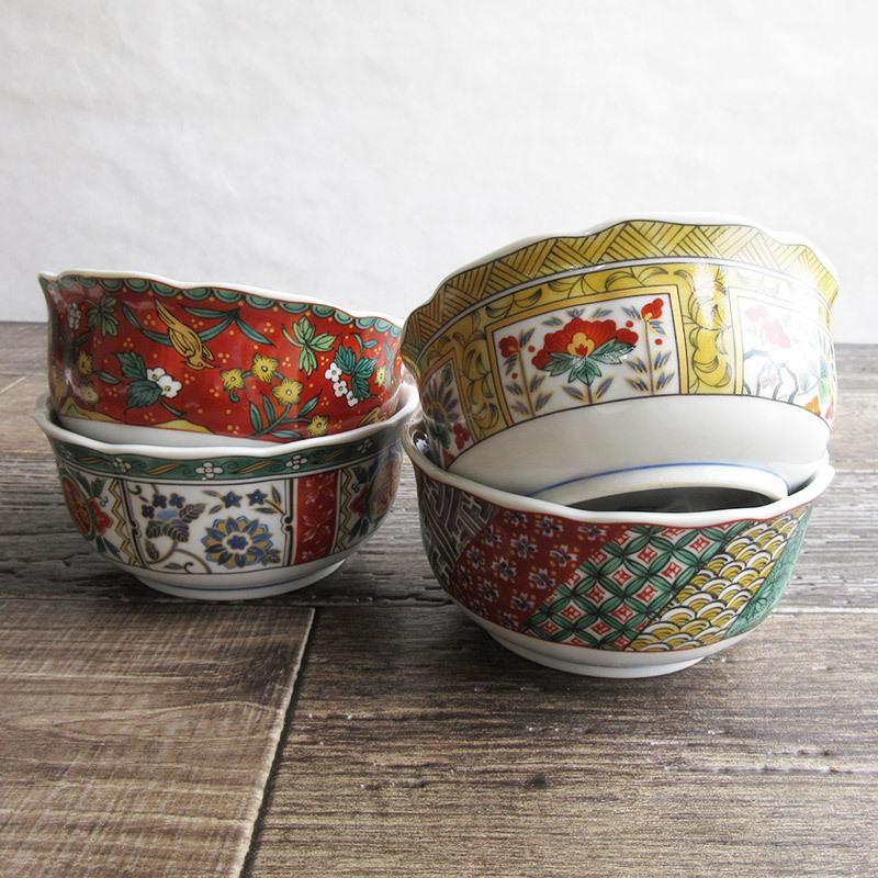 中鉢 和柄 和食器 煮物 お刺身 間取り 祥瑞 花鳥図 花柄 転写