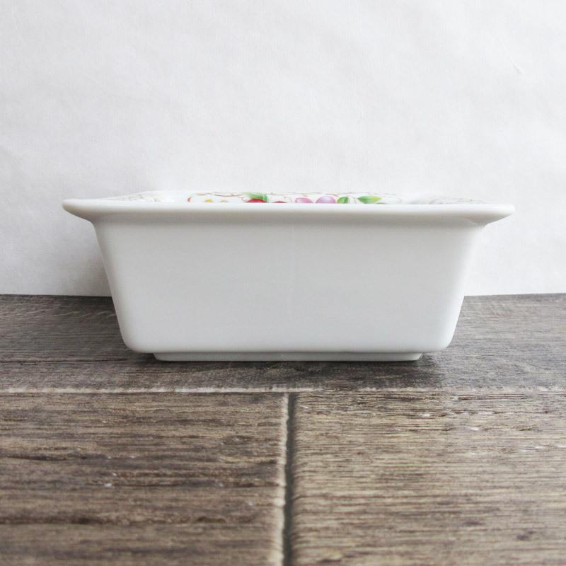 鉢 和食器 角鉢 小鉢 千代口 上絵 転写 和風 洋風 中華 パーティー 桃