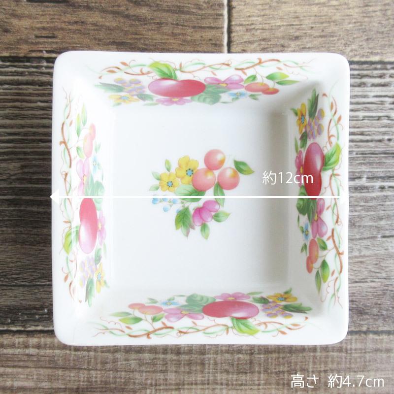 鉢 和食器 角鉢 小鉢 千代口 上絵 転写 和風 洋風 中華 パーティー 桃