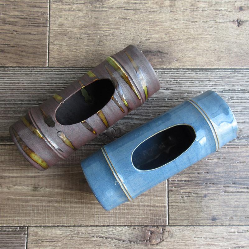 花瓶 花器 陶器 竹 バンブー 生け花 和風 おしゃれ インテリア 足つき