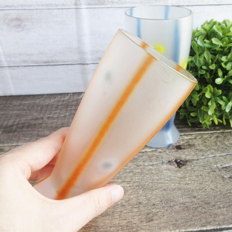 昭和レトロ　ガラス食器　獅子舞童士 送料無料】鹿と舞紅葉の酒器セット ガラスの徳利、おちょこ （ぐい吞み