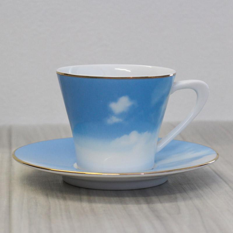 カップ&ソーサー 洋食器 青 ブルー 空色 水色 スカイブルー カフェ