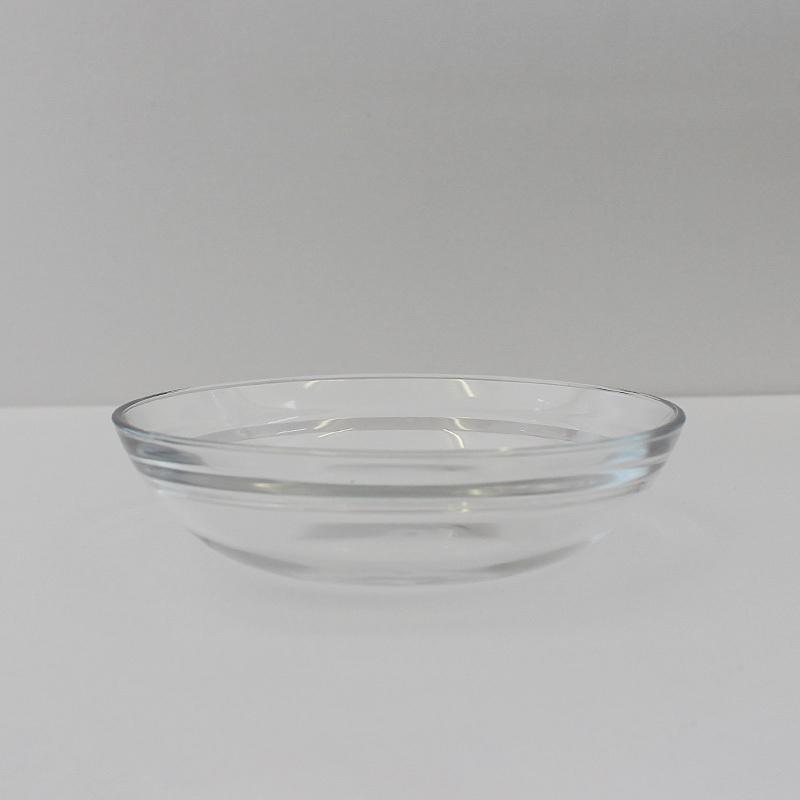 ガラス製 浅型サラダボウル 15cm / ガラスボウル デザート ヨーグルト