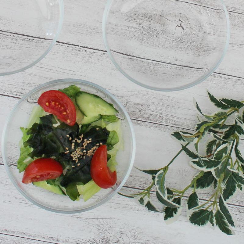 浅型シンプルガラスボウル 14cm / サラダボウル デザート