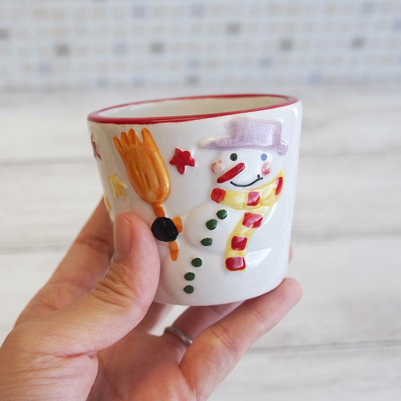 【100個セット】クリスマス サンタ＆スノーマン 陶器カップ 業務用 100個セット】クリスマス サンタ＆スノーマン 陶器カップ 業務用 楽天