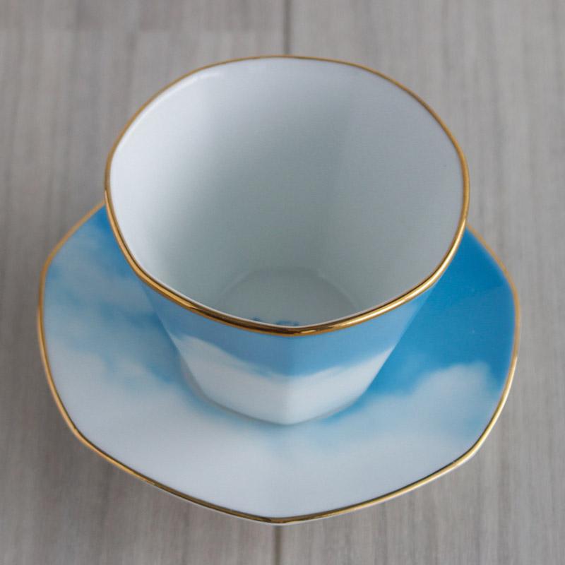 デザートカップ カップ&ソーサー 青 ブルー 空色 水色 スカイブルー