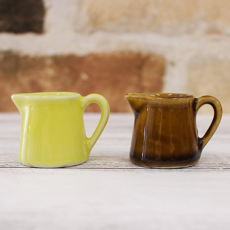 ドイツ製　真鍮のミルクピッチャー ミルクピッチャー ミニサイズ クリーマー ミルクポット 10cc イエロー