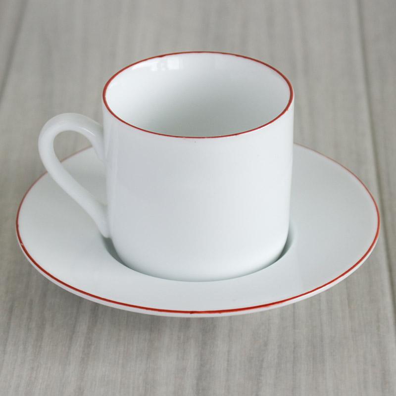 カップ&ソーサー 洋食器 柿右衛門写し 柿の木 赤絵 和風 デミタス