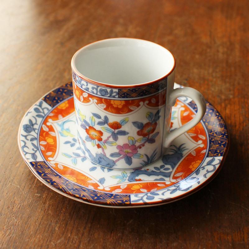 白磁京友禅 コーヒーカップ ソーサー 翔優作 柿右衛門風 デミタスカップ オリエンタル 花柄 花鳥絵 錦絵 和風 来客用 カフェ おもてなし W906 サラーミキ Yahoo 店 通販 Yahoo ショッピング