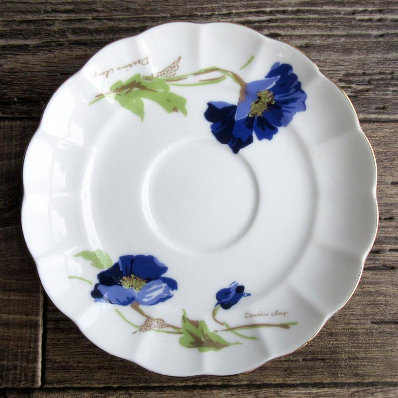 ボヘミア 青い花柄 食器5点セット ティーセット 喫茶店 コーヒー 紅茶