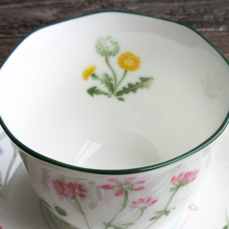 HOYA 3種の野の花 カップ＆ソーサー / ホヤ 保谷 コーヒーカップ