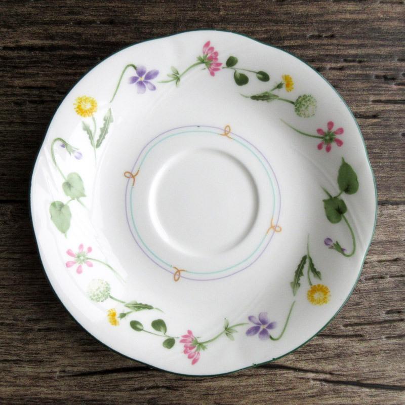 香蘭社　ボーンチャイナ　華やかな花柄の和モダン食器セット HOYA 3種の野の花 カップ＆ソーサー / ホヤ 保谷 コーヒーカップ