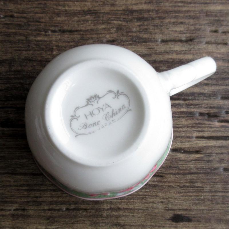 HOYA ピンク小花柄 カップ＆ソーサー / ホヤ 保谷 コーヒーカップ 花柄