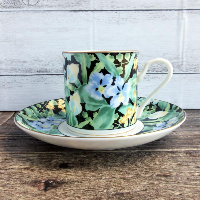 カップ&ソーサー 花柄 メイプル 金彩 ROMANCE CHINA ティーカップ