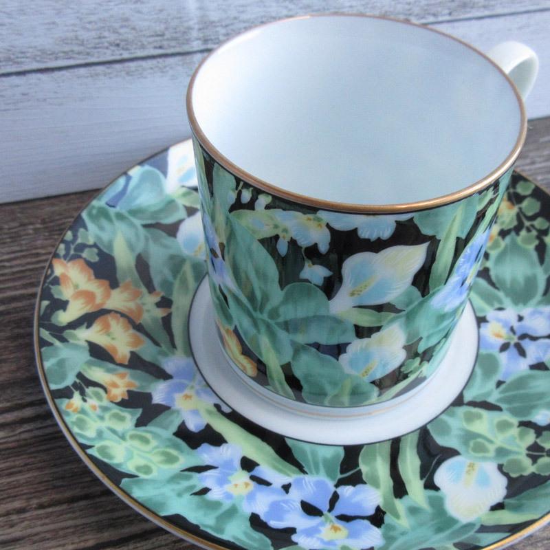 カップ&ソーサー 花柄 メイプル 金彩 ROMANCE CHINA ティーカップ