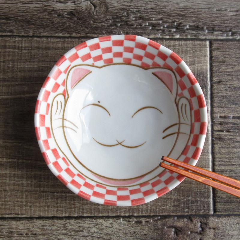 小鉢 ボウル 和食器 招き猫 ネコ ねこ 猫柄の食器 風水 縁起物