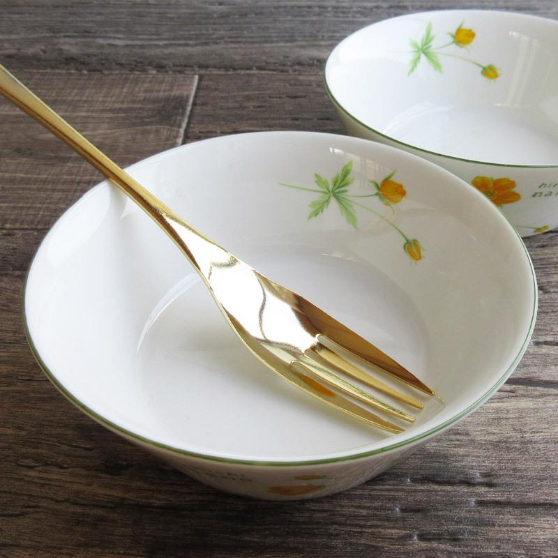 hiromichi nakano（ヒロミチナカノ） 台形サラダボウル 黄色い花柄