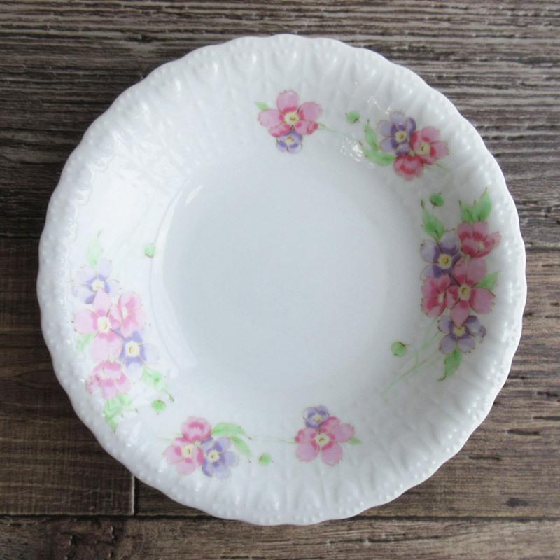 昭和レトロ ピンクの花束 クープ皿 21cm / 当店オリジナル 花柄