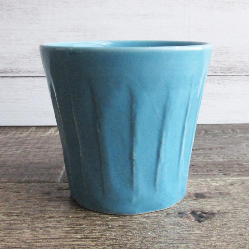 フリーカップ 280cc 食器 コップ 水色 手作り風 カフェ食器 大きめ