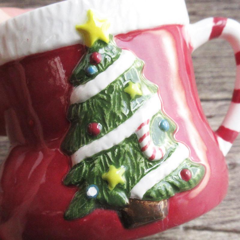 完売】クリスマスツリー ブーツ型ミニカップ / デザートカップ 赤色