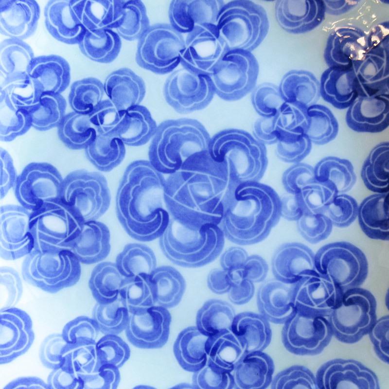 スープ皿 クープ 食器 青色 花柄 日本製 美濃焼 サラダボウル デッド