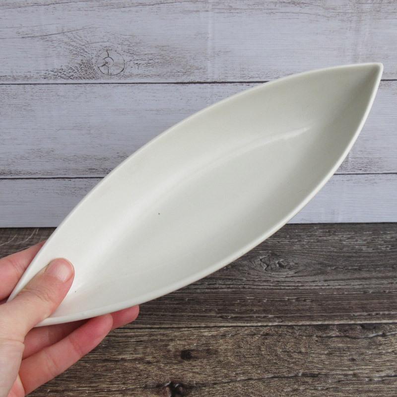ベーカー皿 食器 ホワイト ブラック クリーム 浅い皿 白い食器 舟形皿