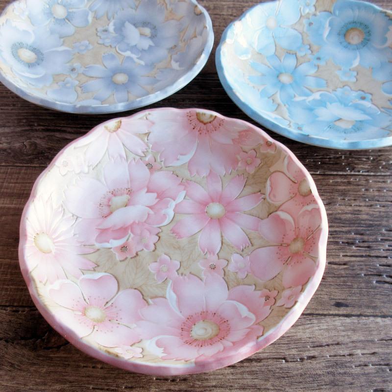 プレート パスタ皿 カレー皿 食器 日本製 陶磁器 花柄 flower garden