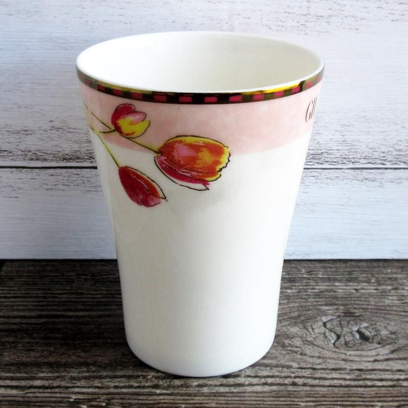 コップ 300cc タンブラー 食器 陶器 GR 花柄 GEORGES RECH ピンク色 春