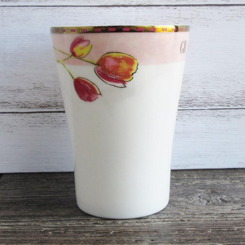 コップ 300cc タンブラー 食器 陶器 GR 花柄 GEORGES RECH ピンク色 春