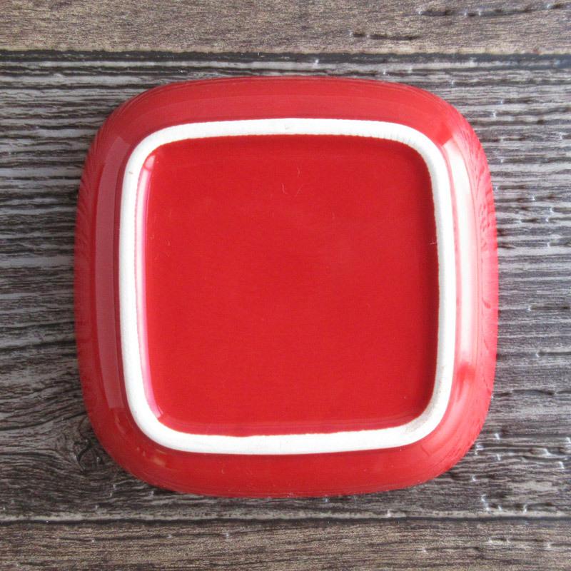 小皿 銘々皿 取り皿 食器 四角い器 レッド オレンジ カーキ ライト