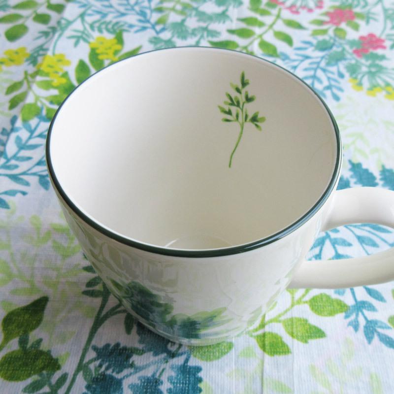 マグカップ 食器 マグ 葉っぱ ナチュラル / グリーンリーフマグカップ