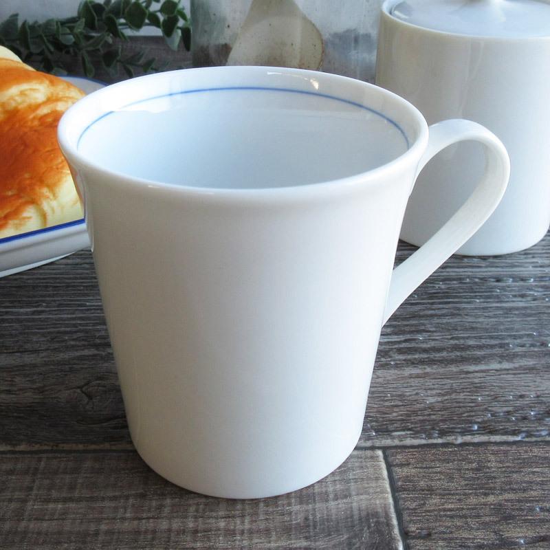 完売 ブルーライン マグカップ 330cc 白いマグカップ 口が広いタイプ 反り口 白無地 シンプル 洋食器 コーヒーカップ 業務用 Y212 サラーミキ Yahoo 店 通販 Yahoo ショッピング