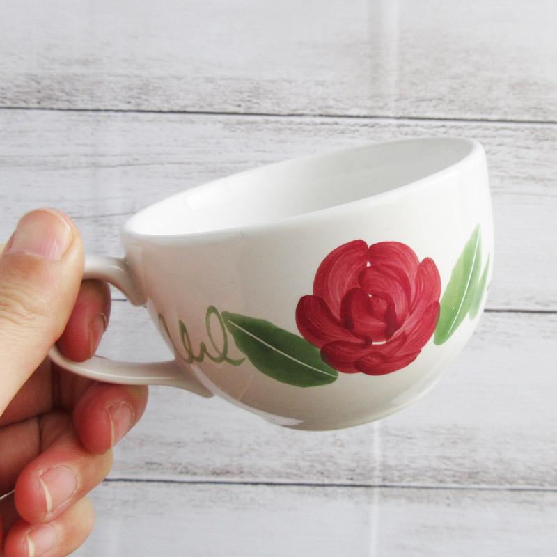 スープカップ 230cc 洋食器 スープマグ レトロ アンティーク 手描き