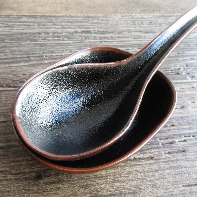 【レア出品】土楽窯　ちりれんげ アメ釉12個セット【うち1個小傷有り】 レア出品】土楽窯 ちりれんげ アメ釉12個セット【うち1個小