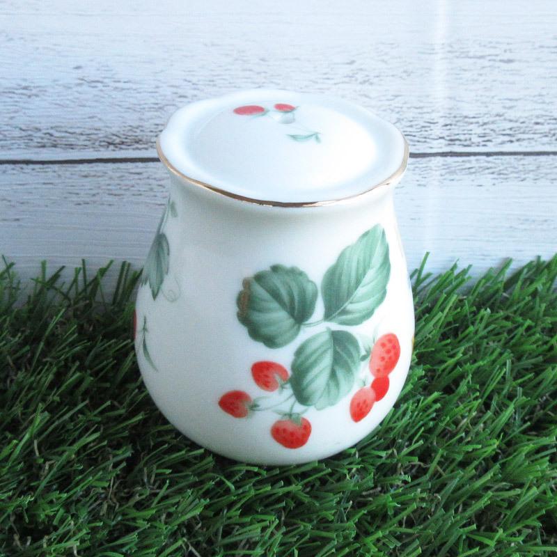 調味料入れ 陶磁器 陶製 果物柄 トロピカル 金彩 粉末調味料 和風 塩