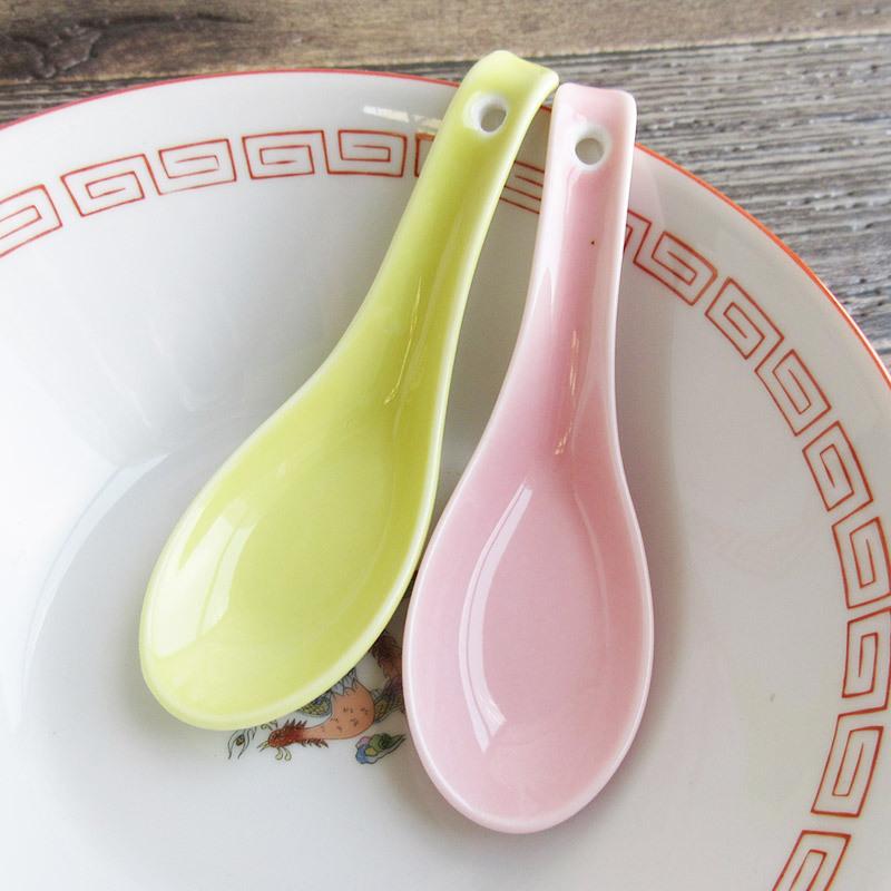レンゲ カトラリー 引っかけつき れんげ 陶器 スプーン ラーメン 持ち