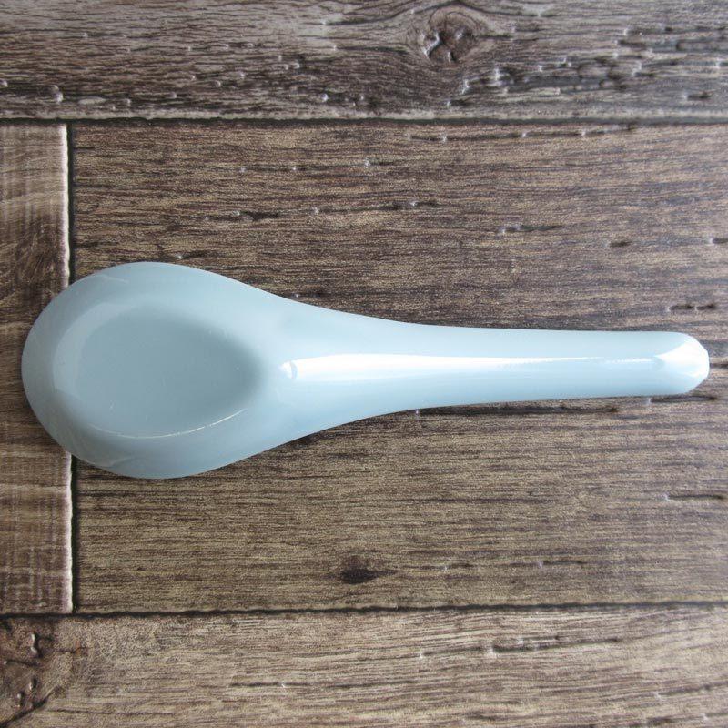 水色 レンゲ 18cm / 100円 ライトブルー 大き目サイズ 重さがある 柄が