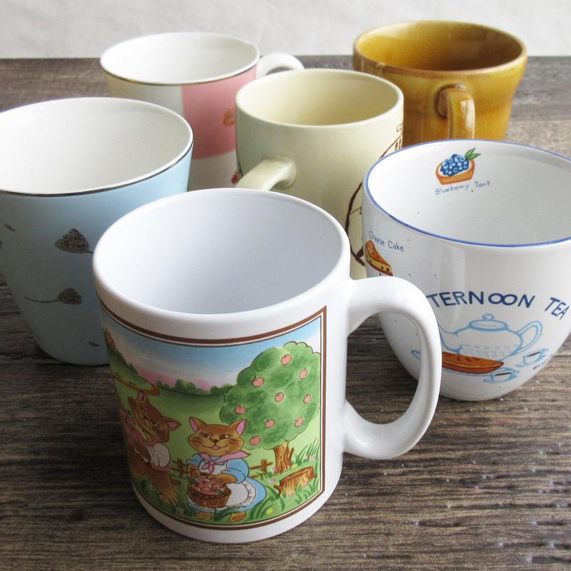 マグカップ マグ 食器 かわいい 100円 昭和レトロ 陶器のコップ 持ち