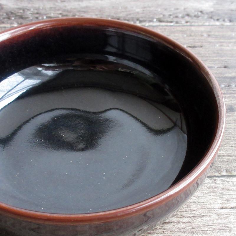 黒い陶器の楕円形器 茶道 茶菓子 【公式通販】