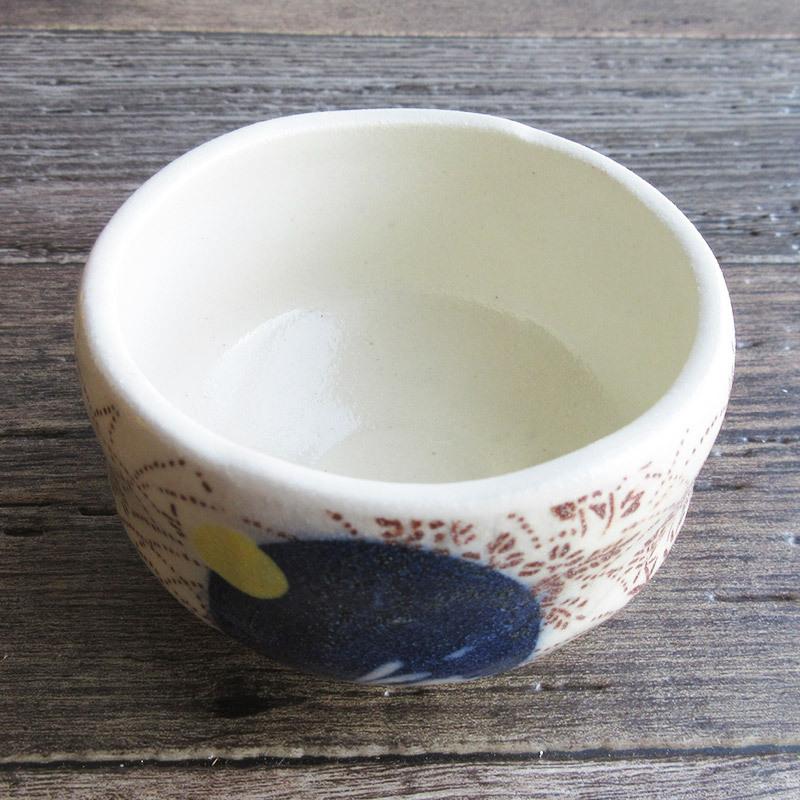 完売】小抹茶碗 お月見うさぎ / 抹茶茶碗 かわいい ウサギ 萩 茶碗
