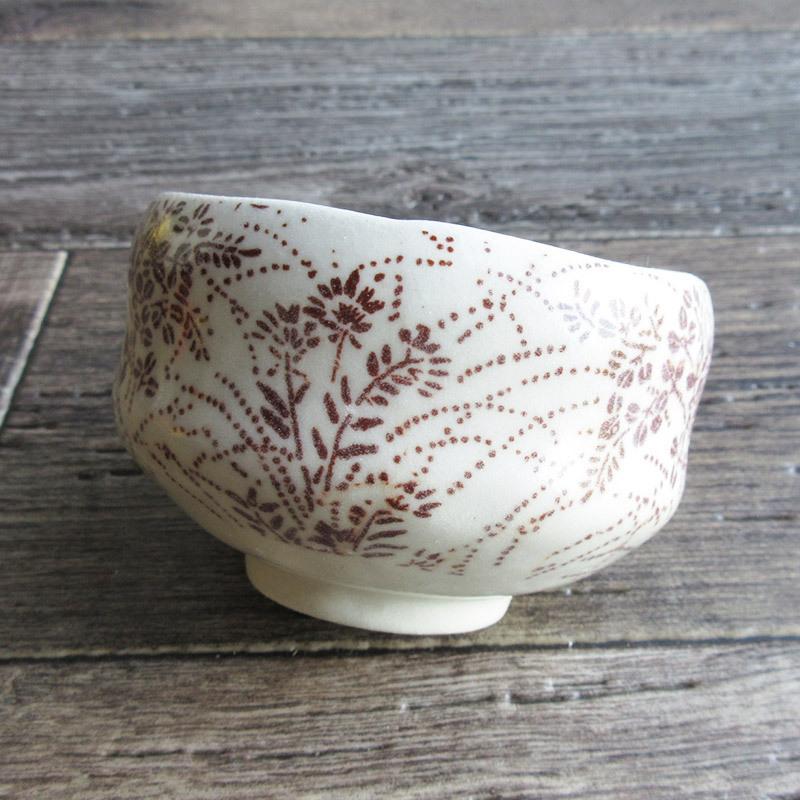 完売】小抹茶碗 お月見うさぎ / 抹茶茶碗 かわいい ウサギ 萩 茶碗