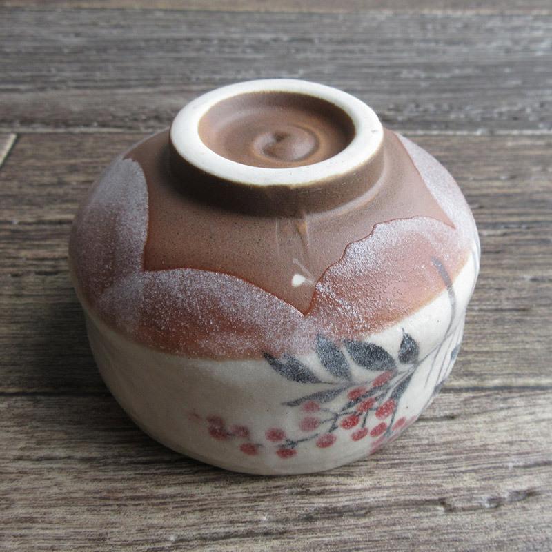 完売】小抹茶碗 南天 / 抹茶茶碗 かわいい ナンテン なんてん カワイイ