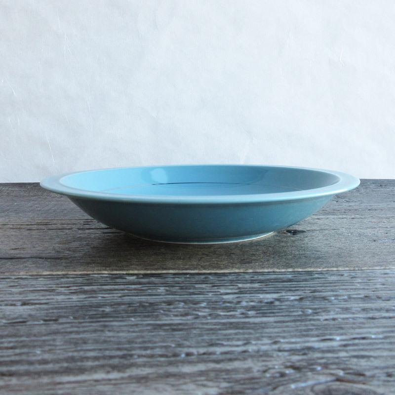 中皿 丸和皿 丸皿 和食器 水色 お正月 ハレの日 クープ皿 銀線 お刺身