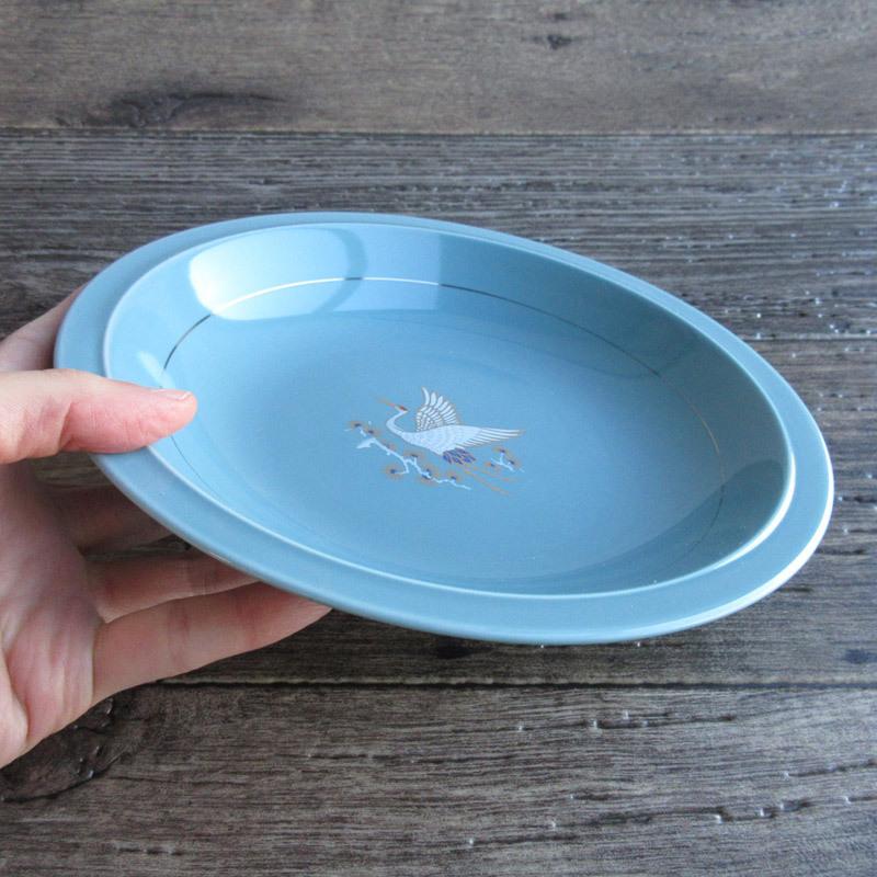 中皿 丸和皿 丸皿 和食器 水色 お正月 ハレの日 クープ皿 銀線 お刺身