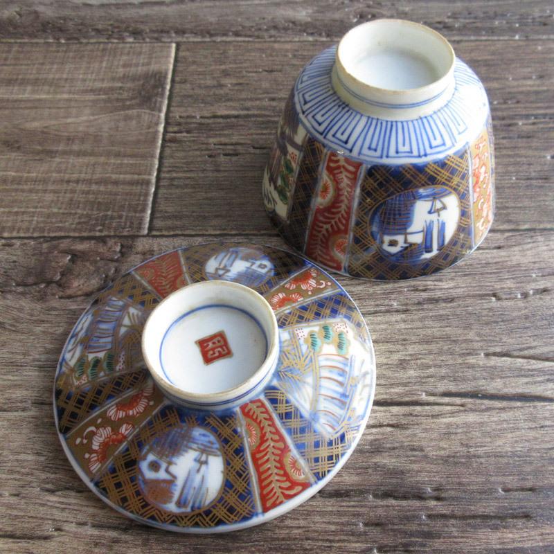 練り込み 蓋付き煮物椀 陶器 伝統工芸 煮物碗 蓋付き煮物椀 むし碗 蒸し碗 小サイズ 撮影小物 茶碗蒸し